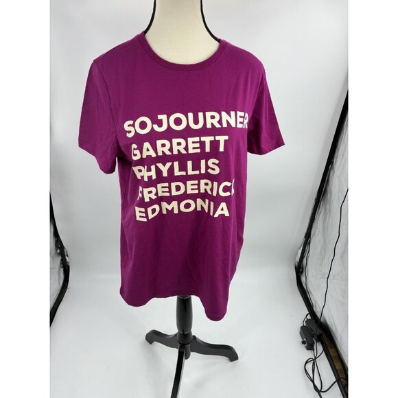 Target Womens M Black History Shirt Sojourner Truth Names Graphic Tee Purple - Picture 1 of 6
